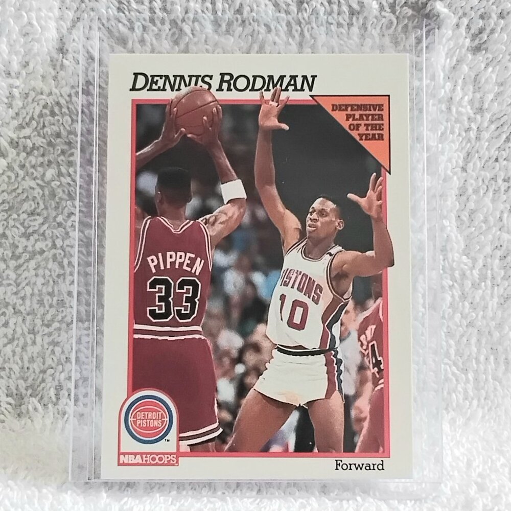 5/$20 Mint 1991 NBA Hoops Dennis Rodman Defensive Player of the... NBA Card 64!!